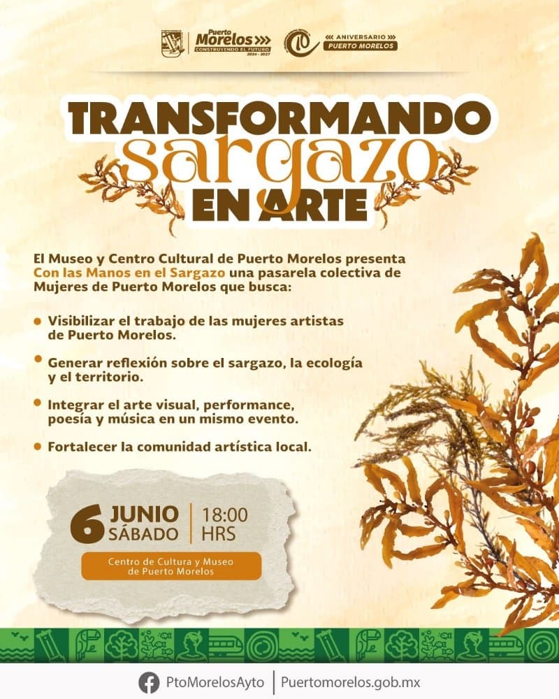 Transformando sargazo en arte