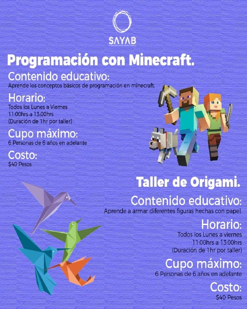 Programación con Minecraft / Taller de Origami