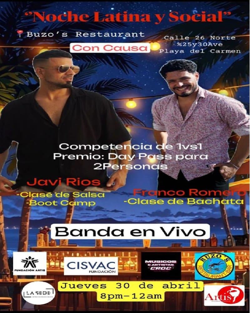 Noche Latina y Social - Playa del Carmen