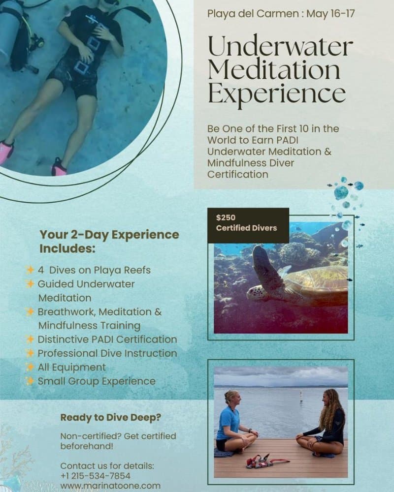 Underwater meditation experience