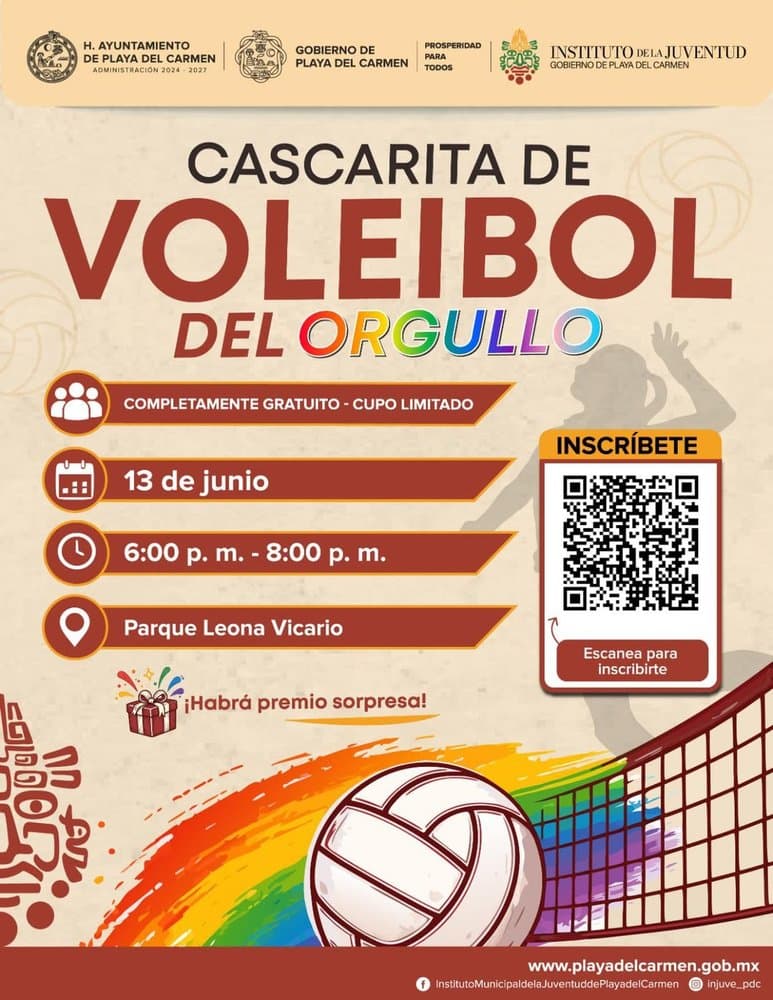 Cascara de Voleibol del orgullo