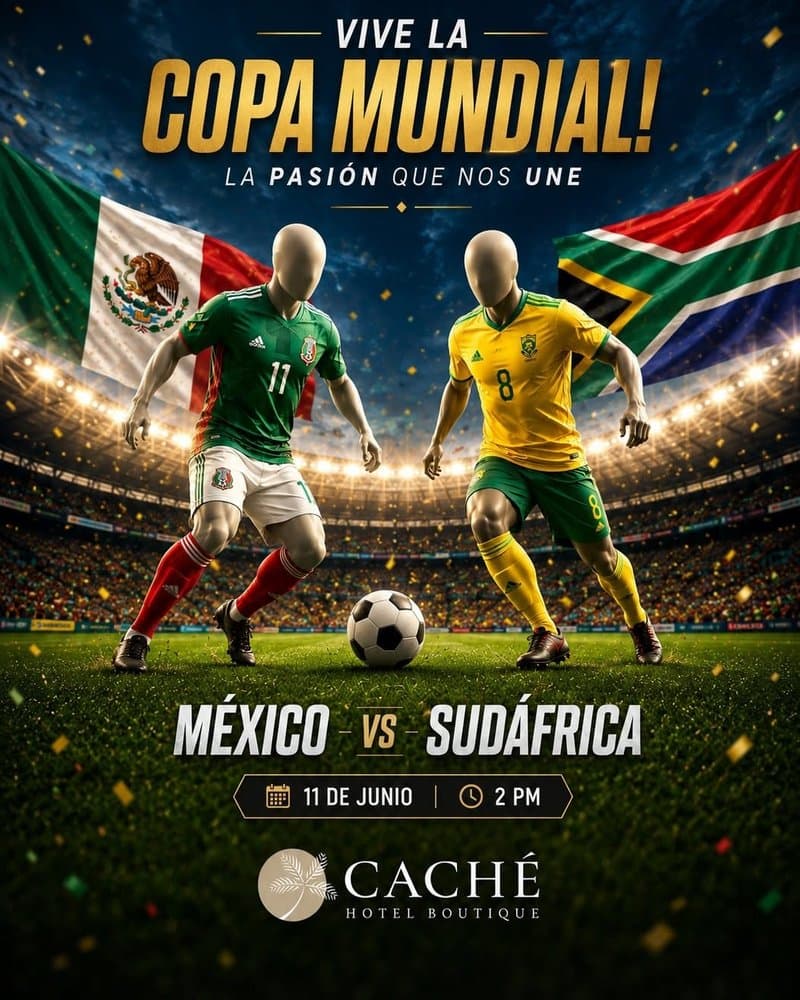 Vive la Copa mundial México vs Sudáfrica