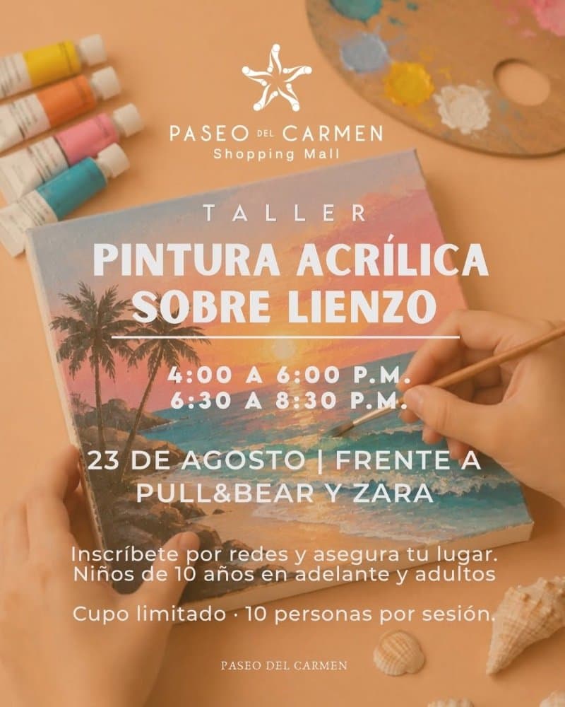 Taller Pintura acrílica sobre lienzo