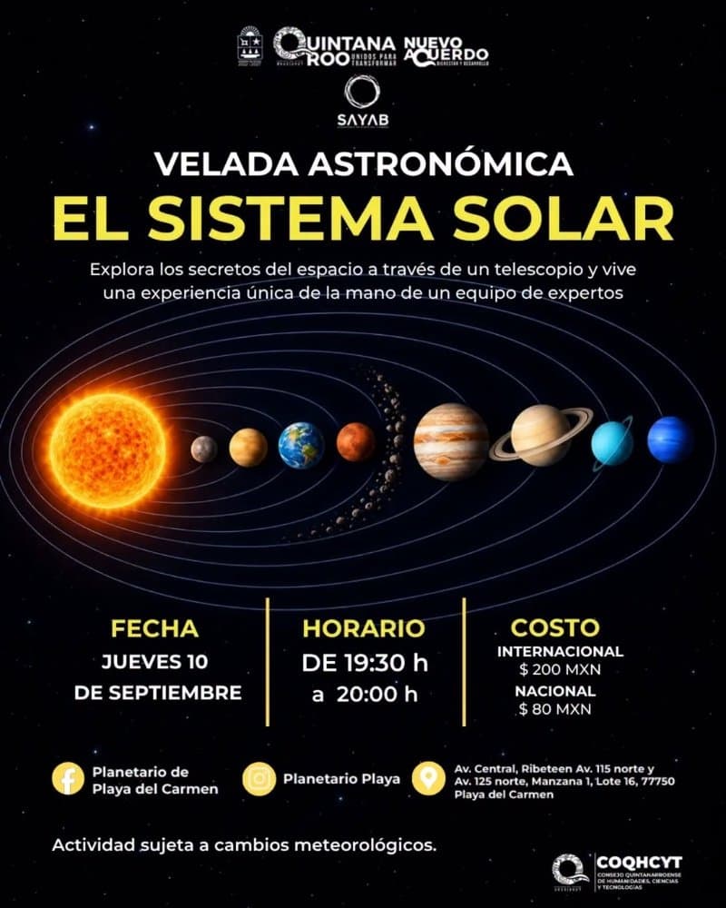 Velada astronomica. El sistema solar.