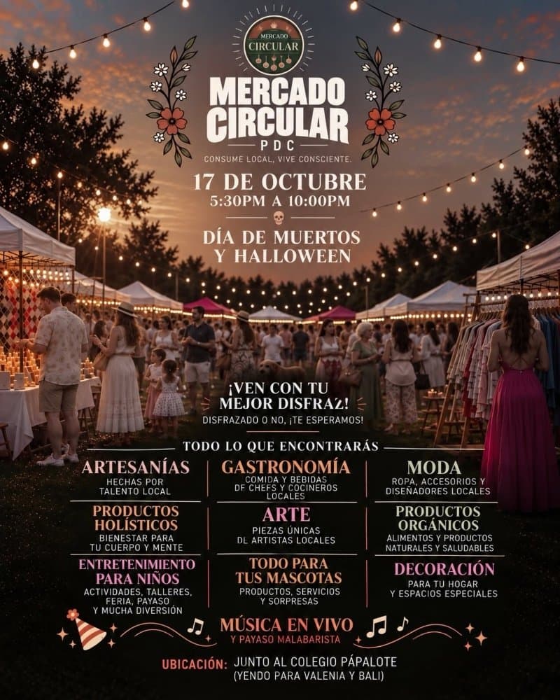 Mercado circular Día de muertos y Halloween