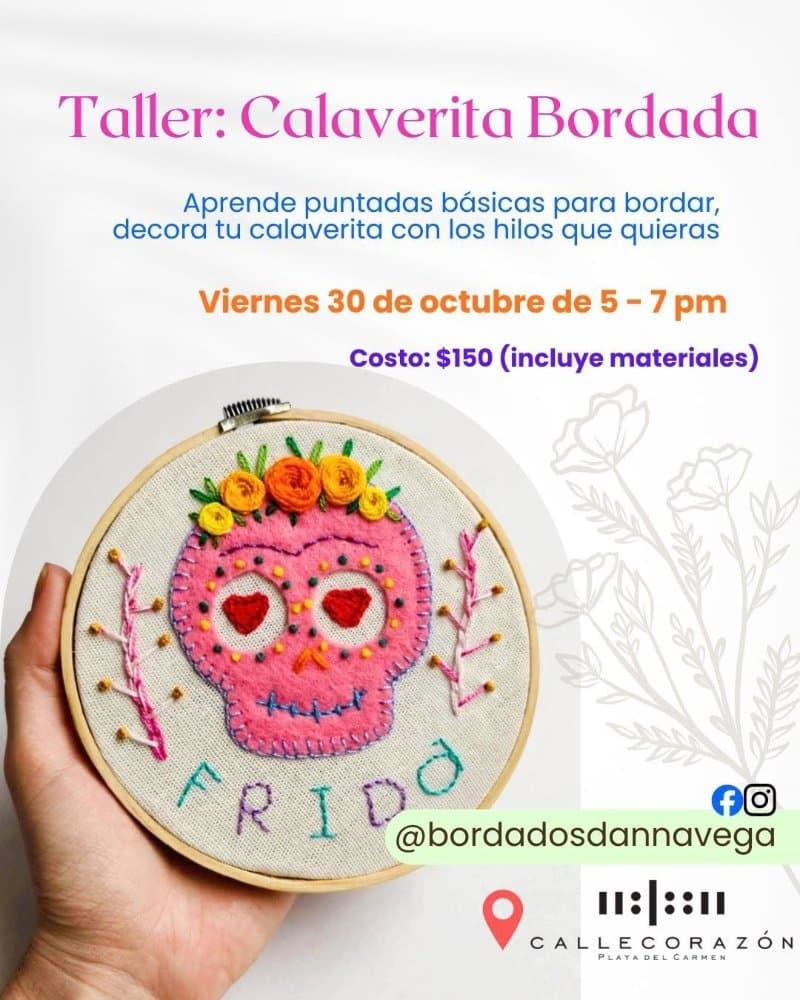 Calaverita bordada