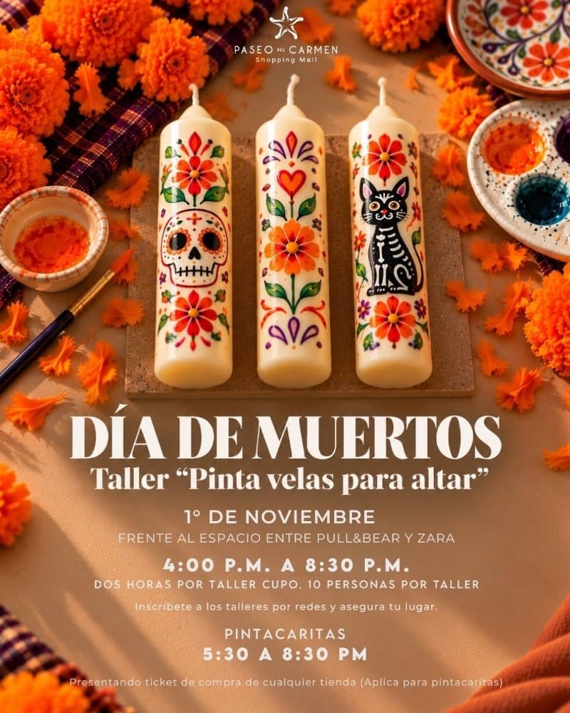 Pinta velas para altar de muertos